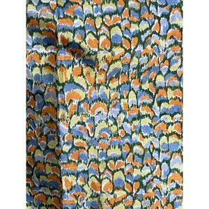 Glentex Scarf 23" Square Vintage Yellow Multi Colorful Nylon Japan Womens